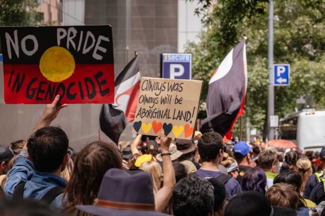 Protest in Melbourne, Australia for Invasion Day 2020 Protest in Melbourne, Australia for Invasion Day 2020 Photo by Johan Mouchet on Unsplash